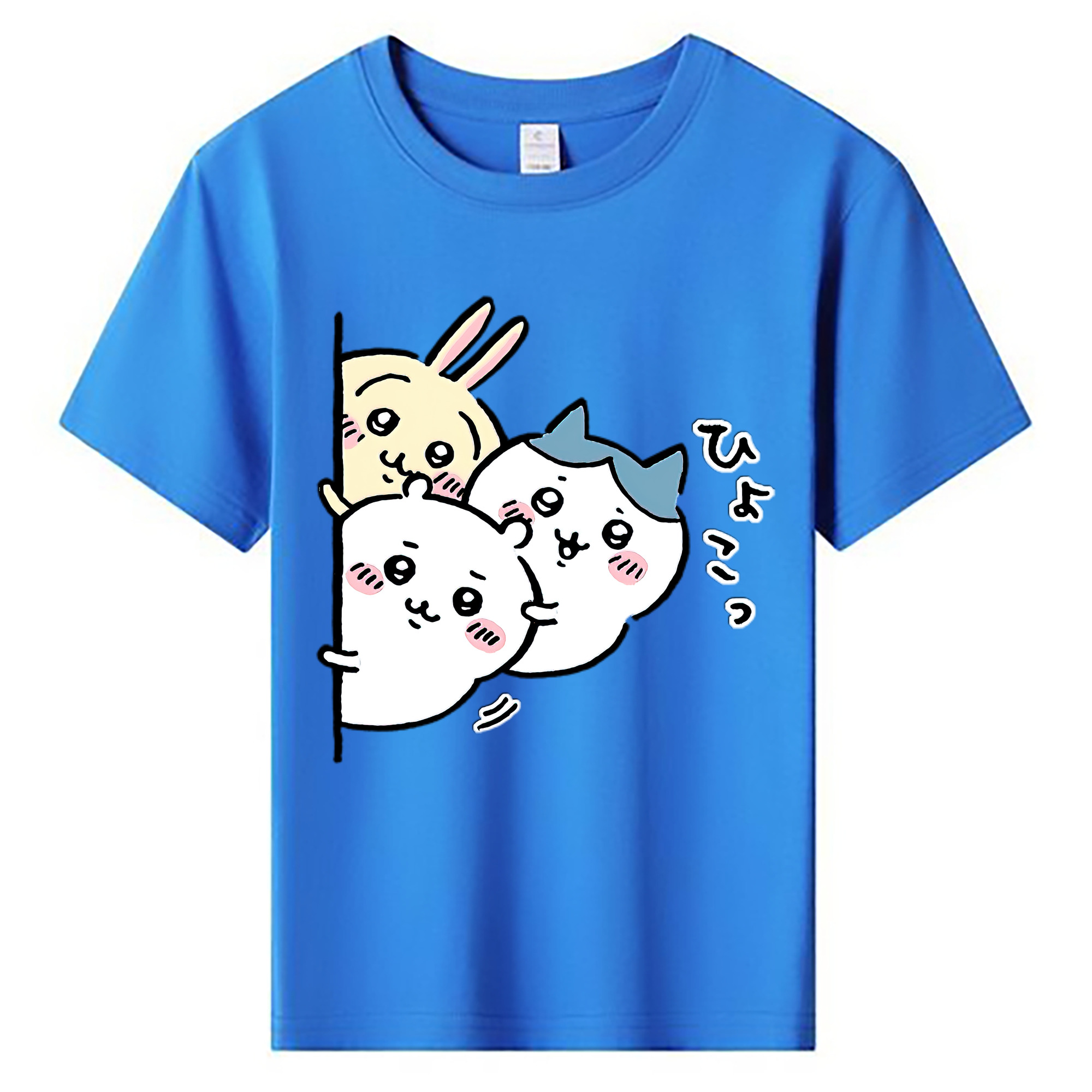 （画像用） ちいかわ うさぎ Chii-kawa usagi 綿100％キッズTシャツ（フロントプリント）